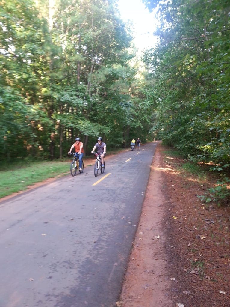 Cyclists on the Silver Comet Trail for article about Silver Comet Extension