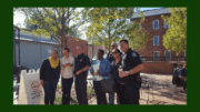 Marietta police officers with residents in article about Coffee with a Cop at Cool Beans (photo courtesy of the Marietta Police Department)