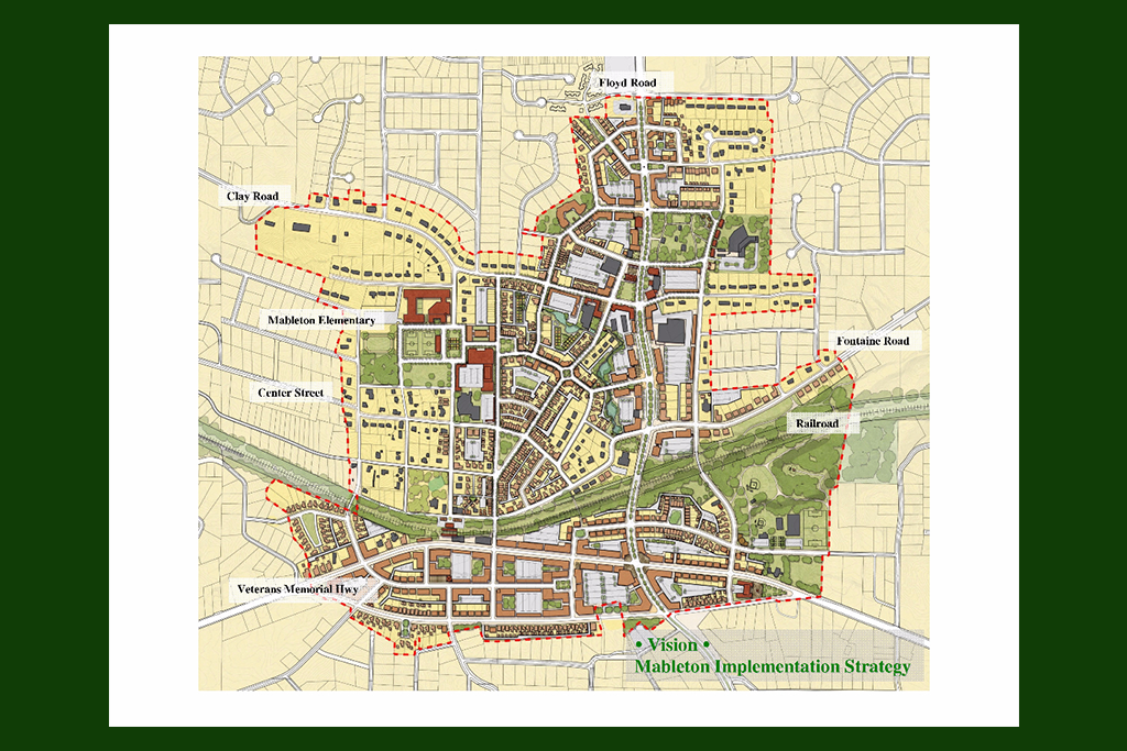 Give input into the Mableton Square design Cobb Courier