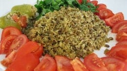 Vegan Rice and Lentils in article about Veg Fest