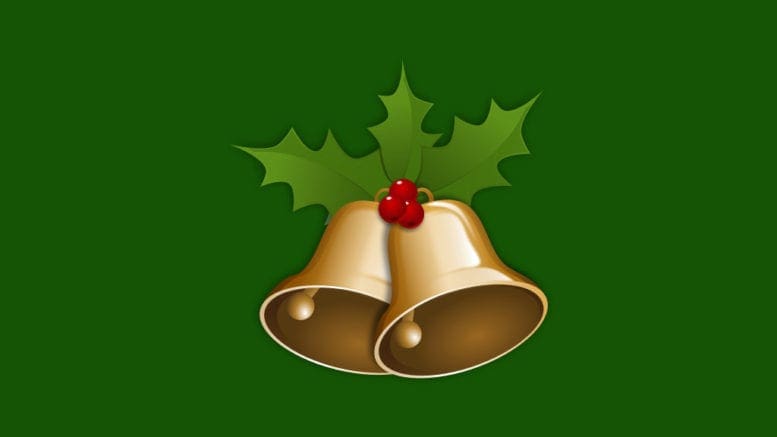 Christmas Bells (public domain image from the Open Clipart Library)