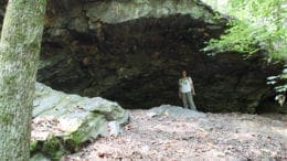 Indian Cave at Sweetwater State Park. It is really a rock overhang rather than a true cave.