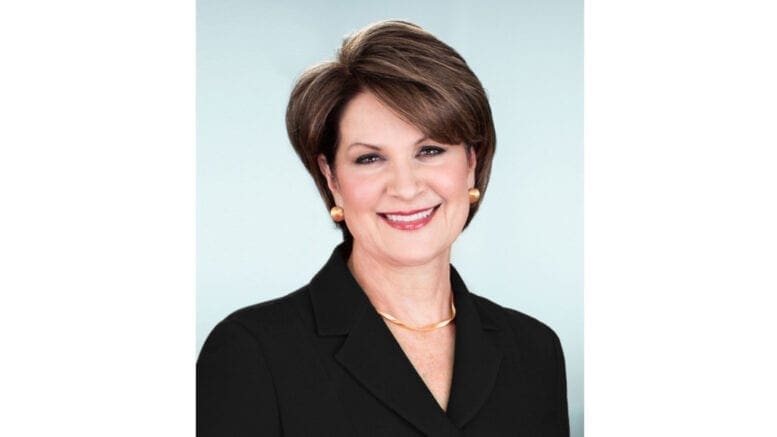 Lockheed Martin chairman, president and CEO Marillyn Hewson in article about Lockheed Martin first quarter sales increase
