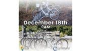 image with bicycles and text December 18th 9 a.m.