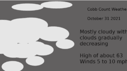 Graphic of clouds against the grey sky