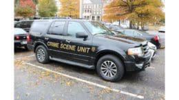 Cobb police SUV with "Crime Scene Unit" on side