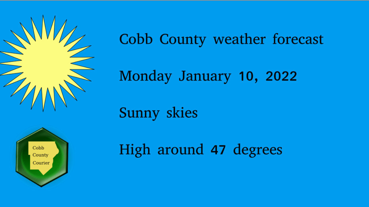 Cobb Weather January 10 Sunny Near 47 Degrees Cobb County Courier