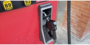 Gasoline pump resting in its cradle used in articles about Georgia gasoline prices