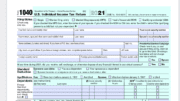 A screenshot of the top half of an IRS 1040 tax form