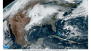 satellite weather map of the eastern United States for May 5