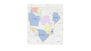 a map showing the boundaries of the proposed new cities in Cobb County