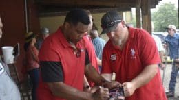 Herschel Walker signed autographs in July 2022 for fans at a livestock auction house in Athens. Ross Williams/Georgia Recorder