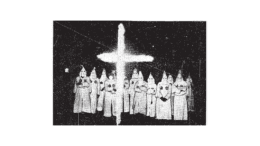 Klan rally with cross