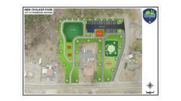 A rendering of the layout of the new Chalker Park