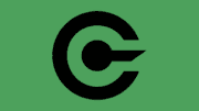 Cryptocurrency logo. The letter C with a design that looks like a sideways keyhole in the middle