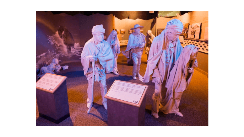 Statues of Cherokee on the Trail of Tears