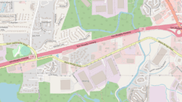 Screenshot of a map of the western portion of the City of Mableton, including Blair's Bridge Road