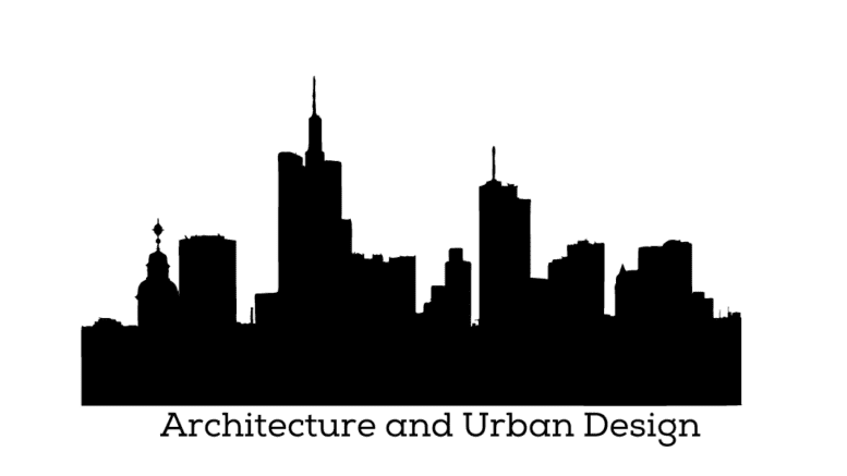 A skyline with the words "Architecture and Urban Design" below