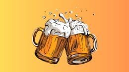 graphic of two mugs of beer
