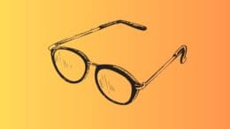 drawing of eyeglasses