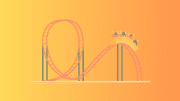 Drawing of a roller coaster
