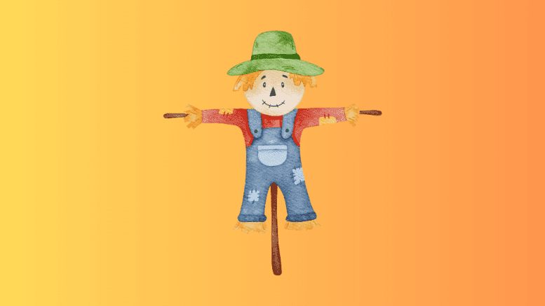 Painting of a scarecrow