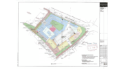 A site map of the proposed mixed-use development on South Atlanta Road