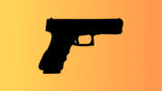 A drawing of a semiautomatic pistol