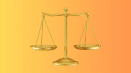 A gold set of the scales of justice
