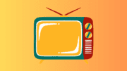 A drawing of an old-fashioned TV