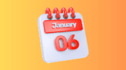 A calendar turned to January 6