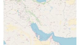 Map of Persian Gulf region