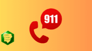 A telephone receiver with the words 911 in a circle above
