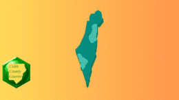 Drawing of shape of the Israeli map