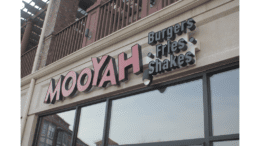 The signage at the MOOYAH Burgers restaurant in Mableton