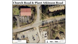 Map at intersection of Plant Atkinson Road and Church Road