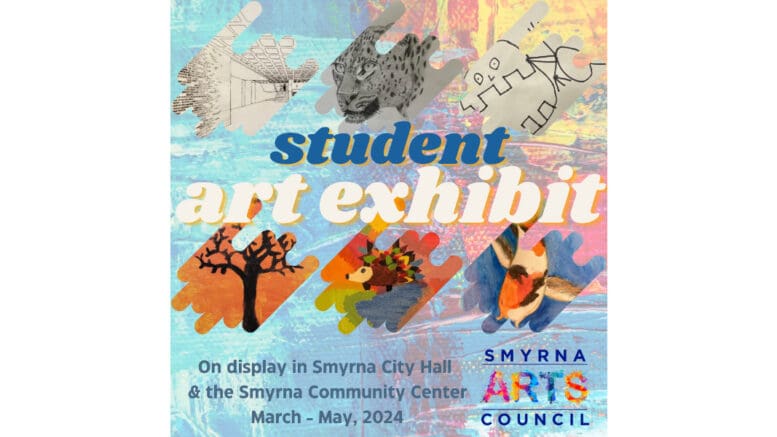 A announcement for the Smyrna student art show on display at the Smyrna Community Center. Details are in the article