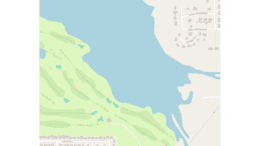 A map of the area of Lake Allatoona where the Northwest Water Reclamation Facility