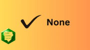 A checkmark next to the word "none"