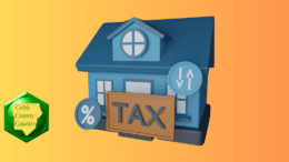 A drawing of a house with the word Taxes on it