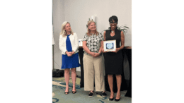 Commissioner Monique Sheffield receives certificate