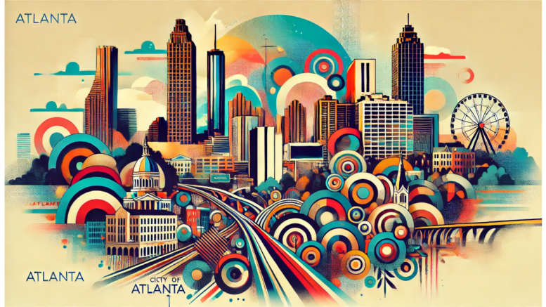 Abstract image of the skyline of the City of Atlanta