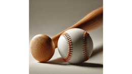 A AI-generated image of a baseball and bat
