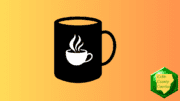 A large coffee mug with an image of a smaller coffee mug on it