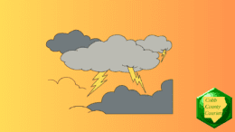 Cartoon drawing of lightning